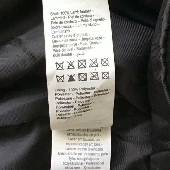 Genuine Lamb Leather Mini Skirt by VILA, Size S-XS, Diagonal Stitch - Picture 9 of 9